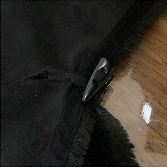 Ralph Lauren Suede & Soft Faux Fur Pancho Sz. M - Picture 4 of 5